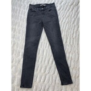 Levi's 710‎ Jeans Womens 26 Charcoal Gray Super Skinny Denim Casual Cotton Blend